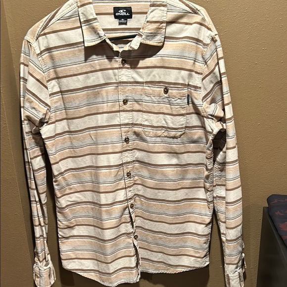 O'Neill Cream Casual Button Down Shirt - Picture 1 of 4